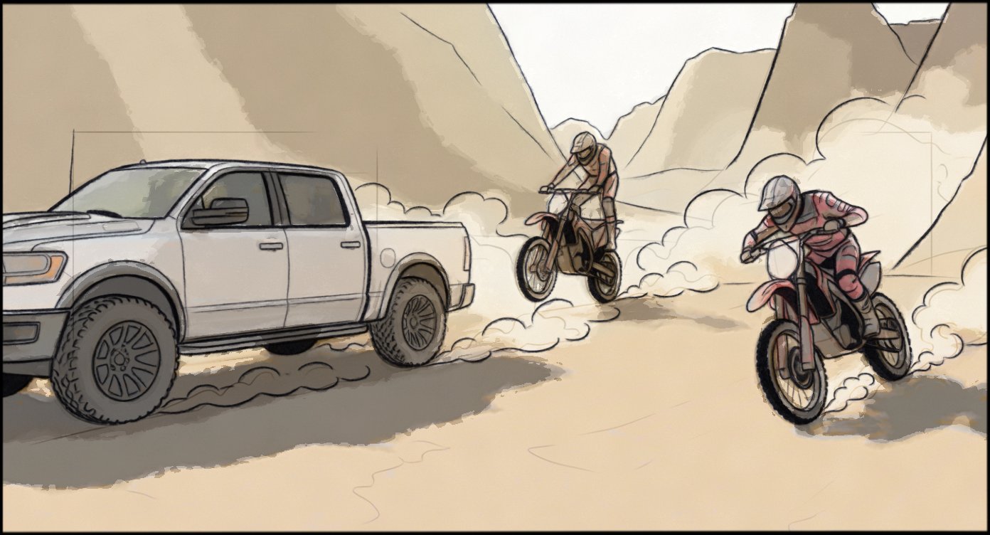 Automotive - Stunt Driving - storyboard frame 7 by Dakota Warren